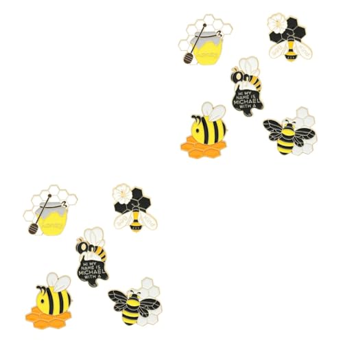 2 Sätze Bienen Brosche Kreative Cartoon Anstecknadel Für Shirts Taschen Hüte Diy Kleidung Elegantes Leichtes Design Mehrzweck Accessoire Für Stilvolle Outfits 5 Stück * 2 von Ipetboom