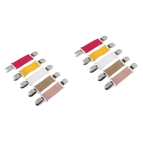2 Sätze Elastische Schultergurte Schalschnalle Schal Kleidung Schalzubehör Kragenclip Schal Feste Schnalle Schalclip Cardigan-knopf Anti-licht-clip Legierung 5 Stück * 2 von Ipetboom