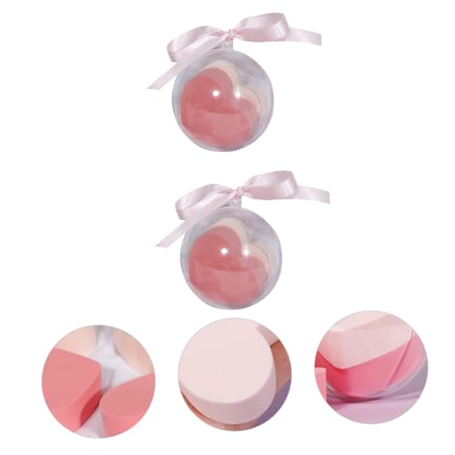 2 Satz 4St Herzschlag Schönheits-Puff Herzschwamm bilden Schwämme Mixer Mehrzweck-Puderquaste Puderquaste für den Haushalt In Wasser einweichen Make-up-Puff Make-up-Entferner-Pad von Ipetboom