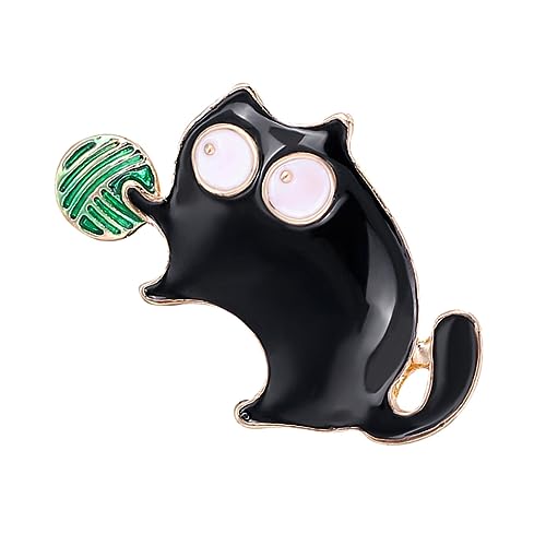2 Stck. Schwarze Katzenbrosche für Frauen Adorable Tier Anstecker für Kleidung Accessoires Tägliche Dekoration Einzigartiger Schmuck von Ipetboom