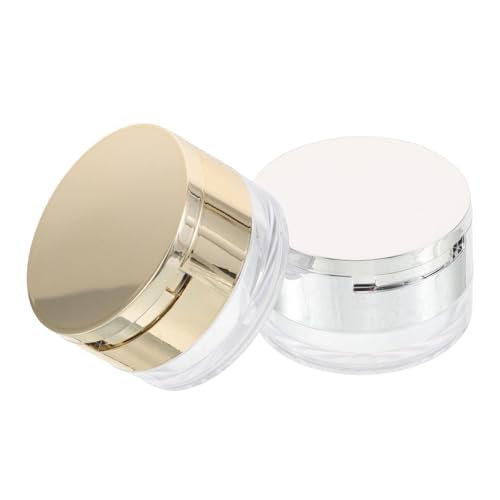 2 Stück Behälter Für Losen Puder Wiederverwendbarer Leerer Kunststoffbehälter Tragbarer DIY Make Up Puderbehälter Kompakter Behälter Mit Spiegel Und Puff Für Frauen von Ipetboom
