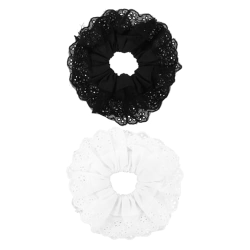 Ipetboom 2stücke Große Haargummis Aus Spitze Jumbo Scrunchies Für Dickes Haar Modische Haaraccessoires Für Damen Und Mädchen von Ipetboom
