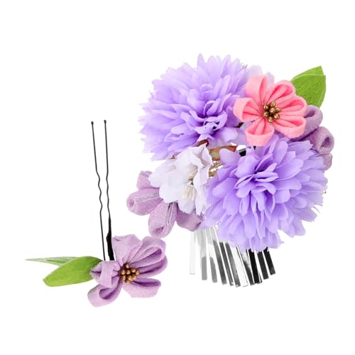 2st Yukata-haarschmuck Blumenhaarteil Blumenanhänger Blumen-haarspangen Für Frauen Florale Haaraccessoires Haarblumen Blumenspangen Für Frauen Stoff Zweiteiliger Anzug von Ipetboom