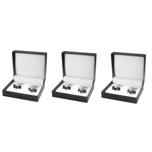 3 Paare Herren Manschettenknöpfe Design Cufflinks für Hochzeit Business Formelle Anlässe Accessoires für Männer Langlebig Komfortabel von Ipetboom