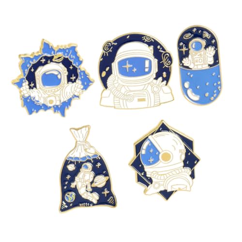 3 Sätze Teiliges Cartoon Broschen Anstecker Legierung Niedliche Astronauten Broschen Für Kleidung Taschen Accessoires Stilvolle Dekoration Für Verschiedene Anlässe 5 Stücke * 3 von Ipetboom