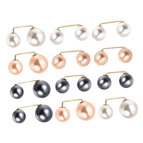 3 Sätze Teiliges Sicherheitsbroschen Mit Perlen Multifunktionale Anstecknadeln Für Damen Modisches Accessoire Für Schals 12 Stück * 3 von Ipetboom