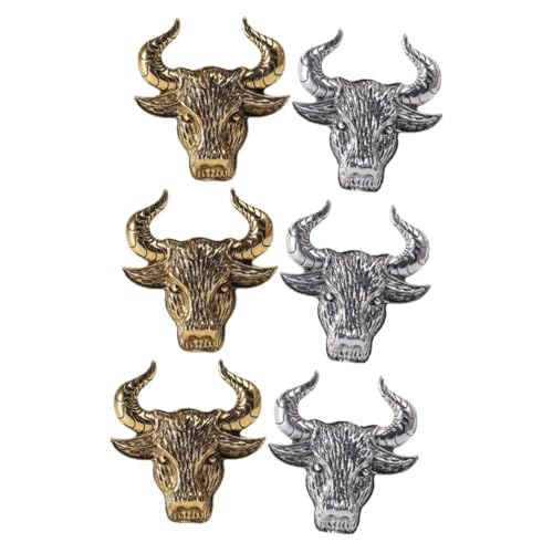 3 Sätze Vintage Broschen Im Rinderkopf Design Kreative Broschen Legierung Kleidung Accessoires Für Schals Kleider Pullover 2 Stück * 3 von Ipetboom