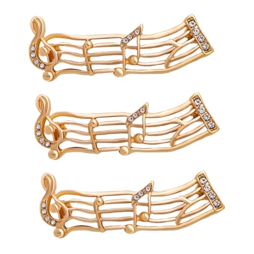 3 Stück Musikalische Noten Brosche Legierung mit Eleganter Anstecker für Pullover Schals für Partys Festliche Anlässe Vintage Schmuck für Damen von Ipetboom