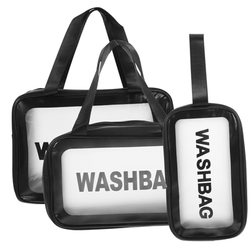 3St wasserdichter Kulturbeutel Gepäckorganisator Reise-Kosmetiktasche Wickeltaschen schutztasche aufbewahrungssack tragbar Wäschesack Shampoo wesentliche Damen Reisetasche PVC von Ipetboom