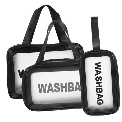 3St wasserdichter Kulturbeutel schutztasche aufbewahrungssack Bum Bag Reisekosmetiktasche Reisetasche tragbar rasieren Strandtasche Aufbewahrungstasche Damen Toilettenartikel Stoff von Ipetboom