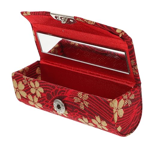 4 Stück Lippenstift-box Aufbewahrungsbox Für Lippenstift Outdoor-dekor Zarter Lippenstifthalter Toilettenartikel-organizer Trompetenständer Handspiegel Mädchen Lipgloss Mini Stoff von Ipetboom