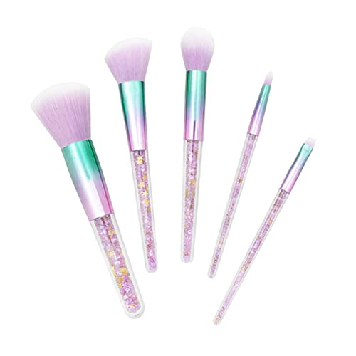 5 Satz Foundation-Pinsel Bling-Make-up-Pinsel-Set Diamant-Make-up-Pinsel-Set Bürste kosmetikpinsel makeup pinsel Kristall einstellen Stiftung Make-up Pinsel Damen Reisekit Violett von Ipetboom