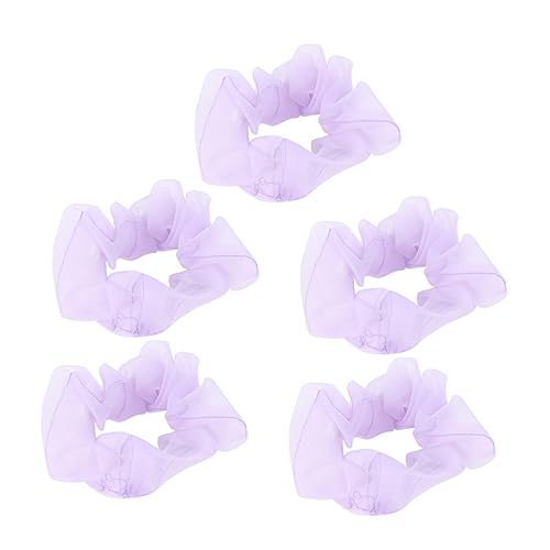 Ipetboom Haare Pferdeschwanz Elastisches Haarband 5St haarschmuck Sommer Stirnband Organza Kopfbedeckung Fräulein Haarseil Chiffonschal Damen Stirnbänder von Ipetboom