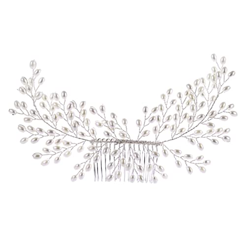 Braut Kopfbedeckungen Für Die Hochzeit Strass-kopfschmuck Haarschmuck Für Die Brautjungfer Haarspangen Für Frauen Haarklammern Für Frauen Tiara Weiß Handbuch Kamm Fräulein von Ipetboom