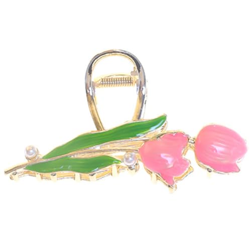 Ipetboom Metal Haarclips Mit Perlen Tulpen-haarspange Für Frauen Dekorative Haarklammer Rutschfest Und Elegant Für Verschiedene Anlässe Vielseitige Frisuren von Ipetboom