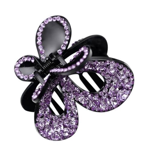 Haarnadel Haarschmuck für Mädchen Clip für Haare Haarspangen Haarklammer Tiara Kieferklemme für Frauen Haarspange mit Strass Acryl Kopfbedeckung Haartrockner Damen Violett von Ipetboom