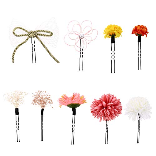 Ipetboom 1 Kopfbedeckung Braut- Stirnband Stirnbänder Blumenkopfschmuck Haarbänder frauen Tiara haar zubehör haarschmuck hohzeitdeko Kimono-Kopfschmuck weiblicher Kopfschmuck Plastik rot von Ipetboom