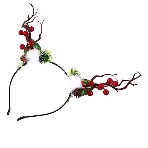 Ipetboom Geweih Haarband Plüschball Dekoratives Haarband Für Weihnachten Schöne Stirnbänder Für Junge Mädchen von Ipetboom