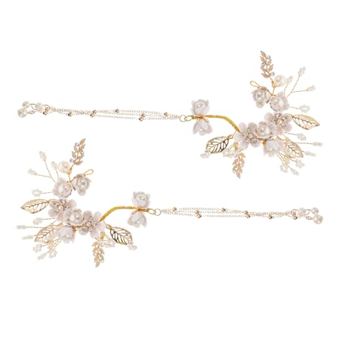 Ipetboom 1 Paar Blüten Ohr Cuff Clips Chinesischer Stil Handgefertigte Leichte Ohrschmuck für Frauen und Mädchen Mit Quasten Hautfreundlich und Langlebig von Ipetboom