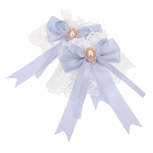 Ipetboom Lolita-spitzenmanschetten Mit Schleife Handgelenkmanschetten Aus Floraler Spitze Für Damen Dekoratives Accessoire Für Hochzeit Und Lolita-kleidung von Ipetboom