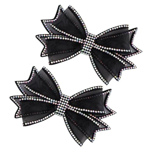 Ipetboom 1 Paar Dekorative Schleifen Schuhe Accessoire Layer Schleifen Design für Damen DIY Handwerk Vielseitige Verwendung für Schuhe Taschen Kleidung von Ipetboom