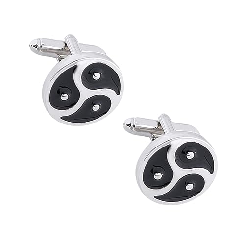Ipetboom 1 Paar Herren Manschettenknöpfe Yin Accessoires für Formelle Anlässe Hochzeiten Geschäftstreffen von Ipetboom
