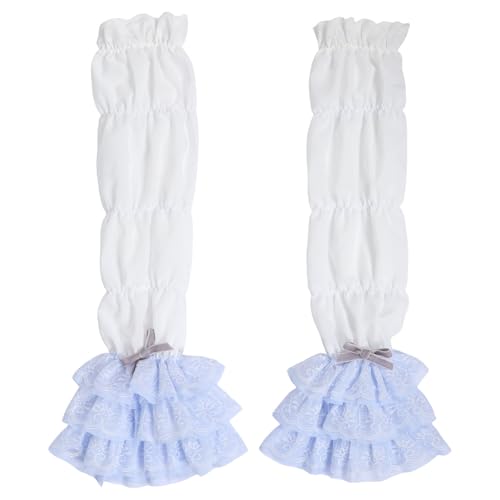 Ipetboom 1 Paar Lace Damen Armstulpen mit Abnehmbaren Ärmeln Fingerlose Handschuhe für Hochzeiten Cosplay und Besondere Anlässe Spitzenverzierungen Graue von Ipetboom