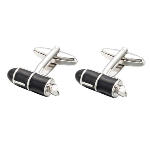 Ipetboom 1 Paar Manschettenknöpfe Herren Kreative Stahlstift Designs Cuff Studs für Hochzeiten und Formelle Anlässe Silber Hochwertige Verarbeitung für Hemd von Ipetboom