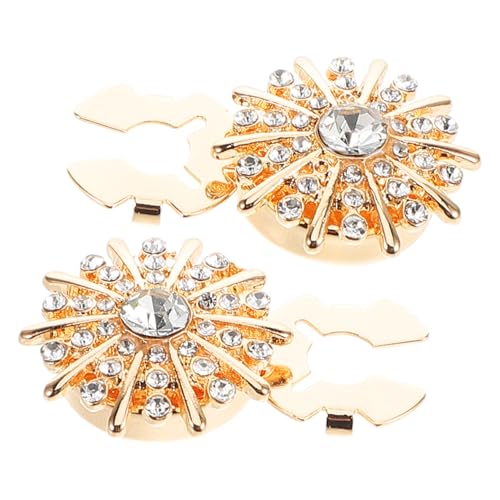 Ipetboom 1 Paar Manschettenknöpfe Manschettenknöpfe Strass Manschettenknopf Strass Accessoires Für Damen Strassknöpfe Für Kleidung Goldene Legierung Ipetboom 1 Paar Manschettenknöpfe Manschettenknöpfe Strass Manschettenknopf Strass Accessoires Für Damen Strassknöpfe Für Kleidung Goldene Legierung von Ipetboom