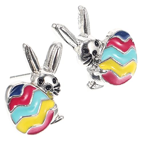 Ipetboom 1 Paar Osterohrringe mit Hasen Design für Frauen Süße Ohrringe mit Buntem Ei für Feiertage Hochzeiten und Besondere Anlässe Leicht und Angenehm zu Tragen von Ipetboom