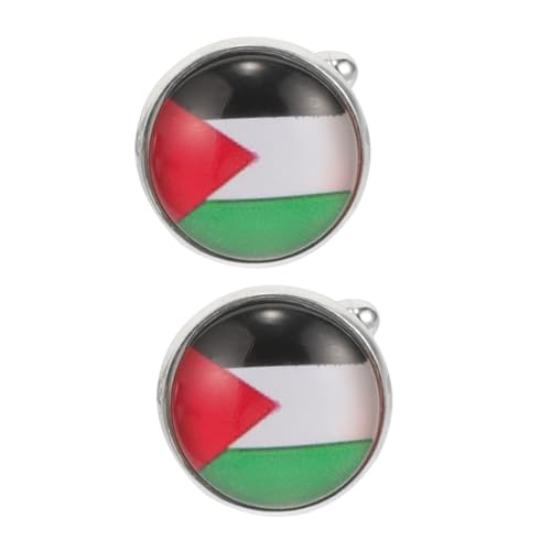 Ipetboom 1 Paar Palästina Manschettenknöpfe Für Männer Bräutigam Manschettenknöpfe Flagge Ärmel Patriotisch Gold Mann Hochzeitsanzug Herrenhemd Ohrstecker Herren von Ipetboom