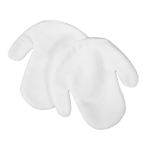 Ipetboom 1 Paar Pflegehandschuhe baumwollhandschuhe gesichtspflege Gesichtsmaskenapplikator Handcreme Peelinghandschuh rosa Bürsten handtücher Peelinghandschuhe Peeling Mitt Baumwolle Weiß von Ipetboom