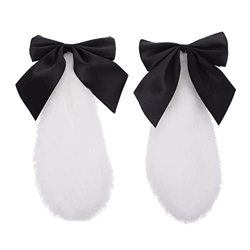 Ipetboom Hasenohren Haarnadel Mit Schleife Für Mädchen Bunny Lop Ohren Haarspangen Geeignet Für Mottopartys Und Cosplay von Ipetboom