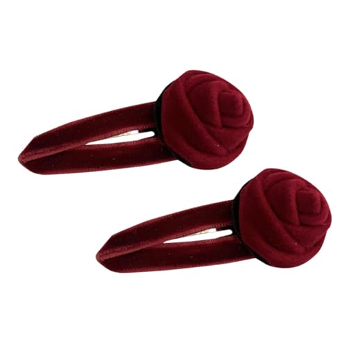 Ipetboom 1 Paar Samtrosa Haarnadel Weibliche Haarnadel Haarschmuck Für Damen Blumen-haarspange Blumenspangen Blumenhaarnadel Haarnadel Für Frauen Retro-haarnadeln Fräulein Rosen Antiquität von Ipetboom