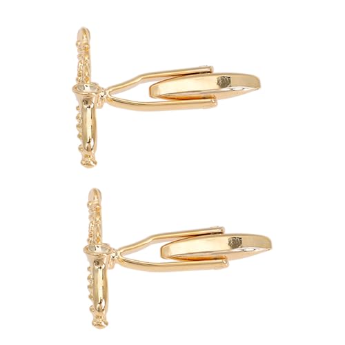 Ipetboom Saxophon Manschettenknöpfe Satz für Männer Kreatives Design Hochglanzpoliert Metall für Formelle Anlässe Hochzeiten und Konzerte von Ipetboom