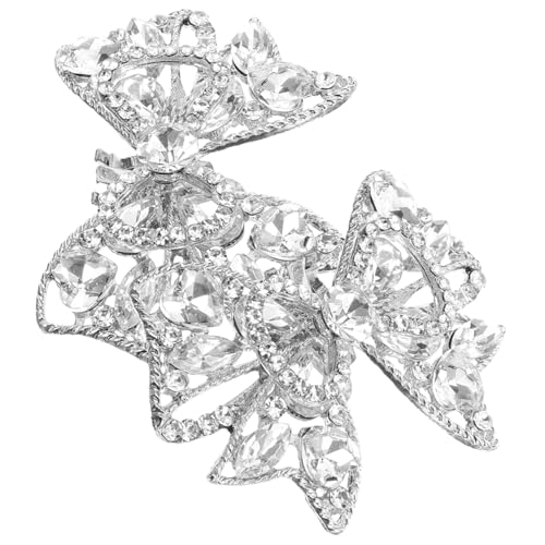 Ipetboom 1 Paar Abnehmbare Schuhclips mit Schleife und Strasssteinen für Damen Hochzeits und Partyschmuck Dekorative Schuhanhänger für High Heels von Ipetboom