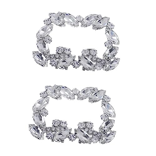 Ipetboom 1 Paar Schuhclips für Damen Abnehmbare Schuhschnallen mit Funkelnden Rhinestones Accessoires für Hochzeiten Besondere Anlässe von Ipetboom