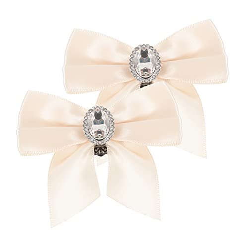 Ipetboom 1 Paar Schuhclips mit Schleifen Design Abnehmbare Schuhschnallen für Alltagsschuhe Stilvolle Dekoration für Damen Passend für Verschiedene Schuharten Anlässe von Ipetboom