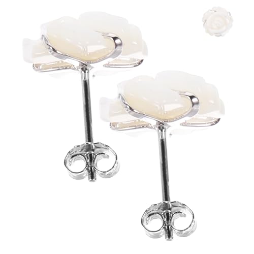Ipetboom 925 Sterling Silber Rosenohrstecker Blumenohrringe Damen Hypoallergen Elegant für Hochzeiten Partys von Ipetboom