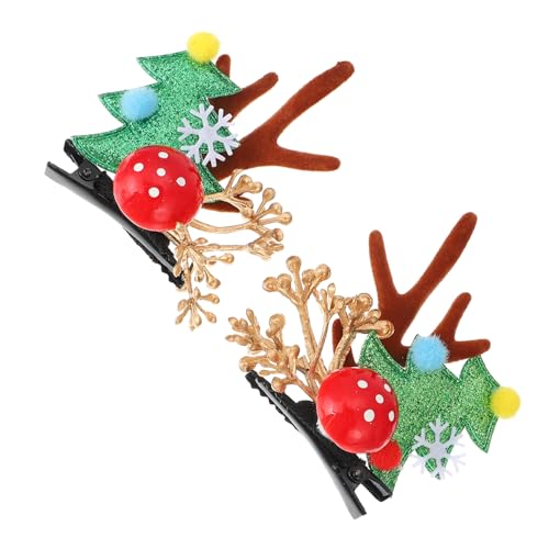 Ipetboom 1paar Weihnachtliche Haarclips Mit Rentiergeweih-design Festliche Haarschmuck Für Damen Für Weihnachtsfeiern Kreative Dekoration Für Bäume Und Taschen von Ipetboom
