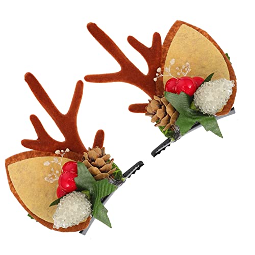 Ipetboom 1 Paar Weihnachtshaarspangen Babys funkeln retro Gebäck Abs Mädchen haarspange weihnachten weihnachts haarspangen weihnachtshaar schmuck Weihnachts-Haarspangen Haarklammern Filz von Ipetboom