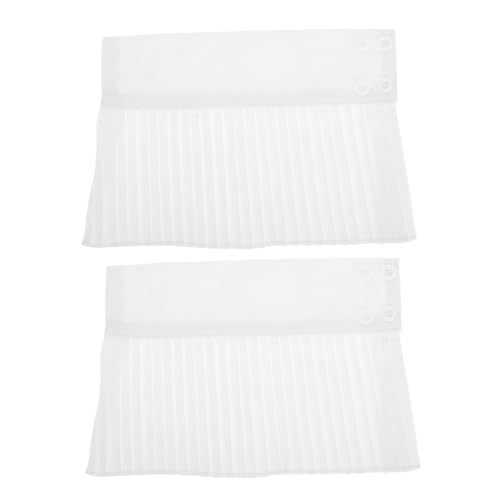 Ipetboom 1 Paar elastische Bündchen Falsche Ärmel Chiffonmanschetten Schicke Ärmel Ärmelverkleidung Schickes Ärmelzubehör Handgelenkmanschette süß geripptes Bündchen Manschettenärmel Weiß von Ipetboom