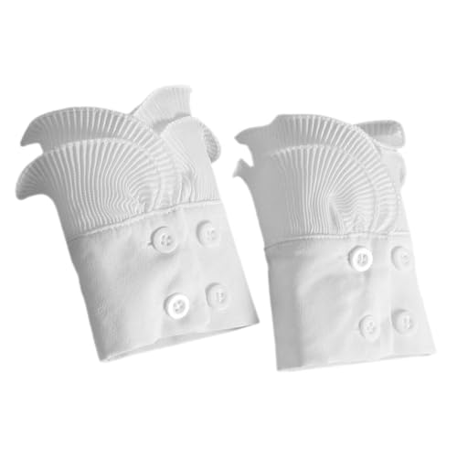 Ipetboom 1 Paar fingerlose Handgelenkmanschetten gefälschte Ärmelbündchen Arm Ärmel abnehmbare Fake-Ärmel Handgelenkmanschetten für Frauen Kostümzubehör Handmanschette Stoff von Ipetboom