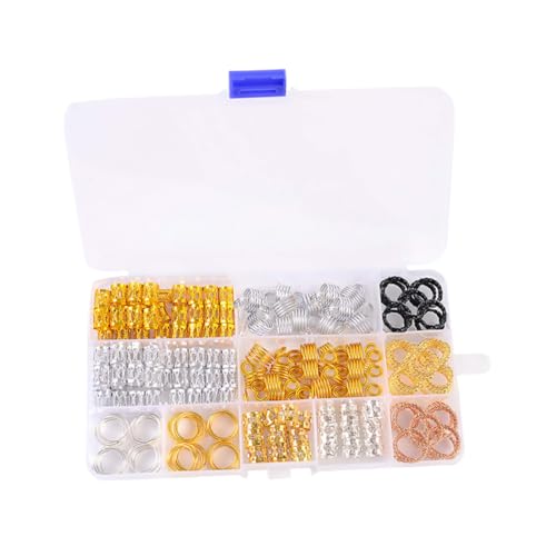 Ipetboom Damen Perücken 1 Perücken Schmuck Set Ring Für Damen Haarschmuck Für Zöpfe Dreadlocks-perlen Dreadlocks Haare Flechten Manschetten Bandringe Für Damen Diamant Strickring Metall von Ipetboom