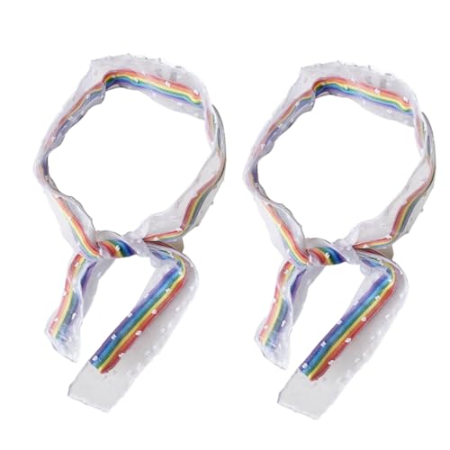 Ipetboom 1 Regenbogen-stirnband Tragbare Haarspange Haarbänder Für Mädchen Dekorative Haargummis Modische Stirnbänder Weibliche Frisur Tiara Stoff Fräulein Fee Haarnadel von Ipetboom