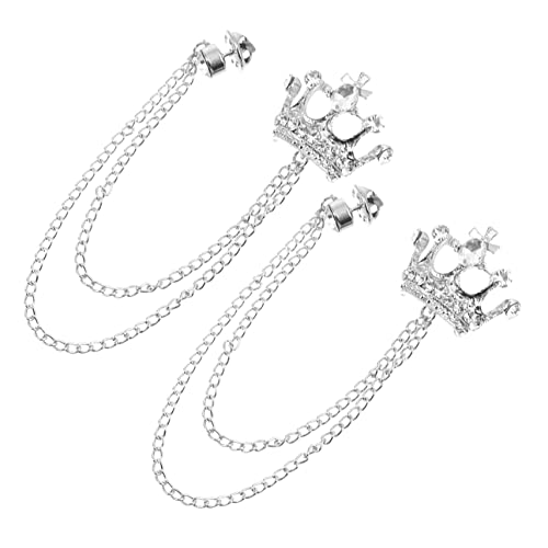 Ipetboom 2stücke -kragenclip Aus Legierung Mit Strass Für Pullover Hemden Anzüge Formelle Anlässe Kostümpartys Hochzeiten von Ipetboom