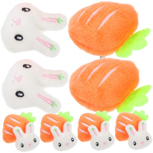 Ipetboom 12stücke Kaninchen Brosche Aus Plüsch Mit Karotten-design Dekorative Brustnadel Für Kleidung Taschen Und Schuhe von Ipetboom