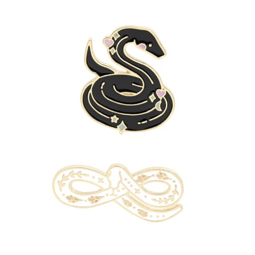 Ipetboom 1 Satz Cartoon Snake Brosche Niedliche Schlangenform Anstecknadel Für Vielseitige Kleidung Accessoires Für Kleider Taschen Schals Hüte 2 Stück von Ipetboom
