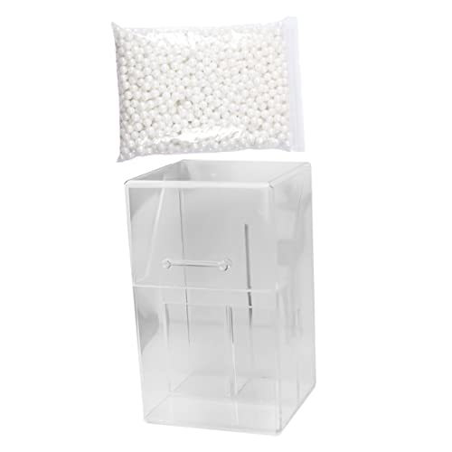 Ipetboom Transparenter Make-up-organizer Aus Acryl Kosmetik-aufbewahrungsbox Mit Augenbrauenstifthalter Schreibtisch-organizer Großer Eimer Weiße Perlen Pinsel von Ipetboom