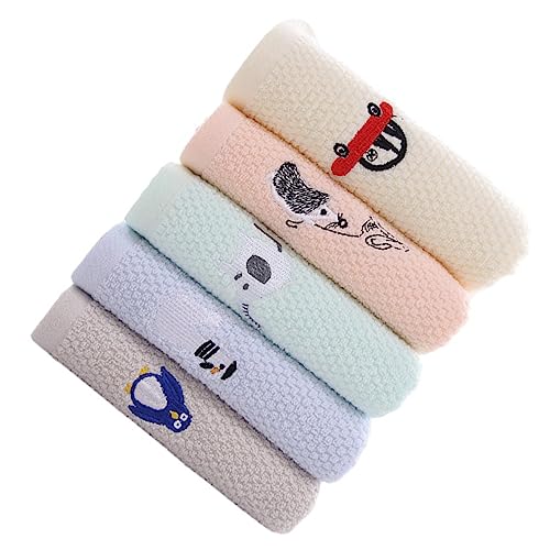 Ipetboom 5stücke Baumwoll Handtücher Für Gesicht Waschen Kindertücher Saugfähige Waschlappen Aus Baumwolle Für Junge Mädchen von Ipetboom